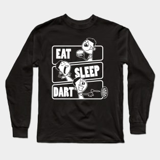 Eat Sleep Dart Repeat - Gift for dart player print Long Sleeve T-Shirt